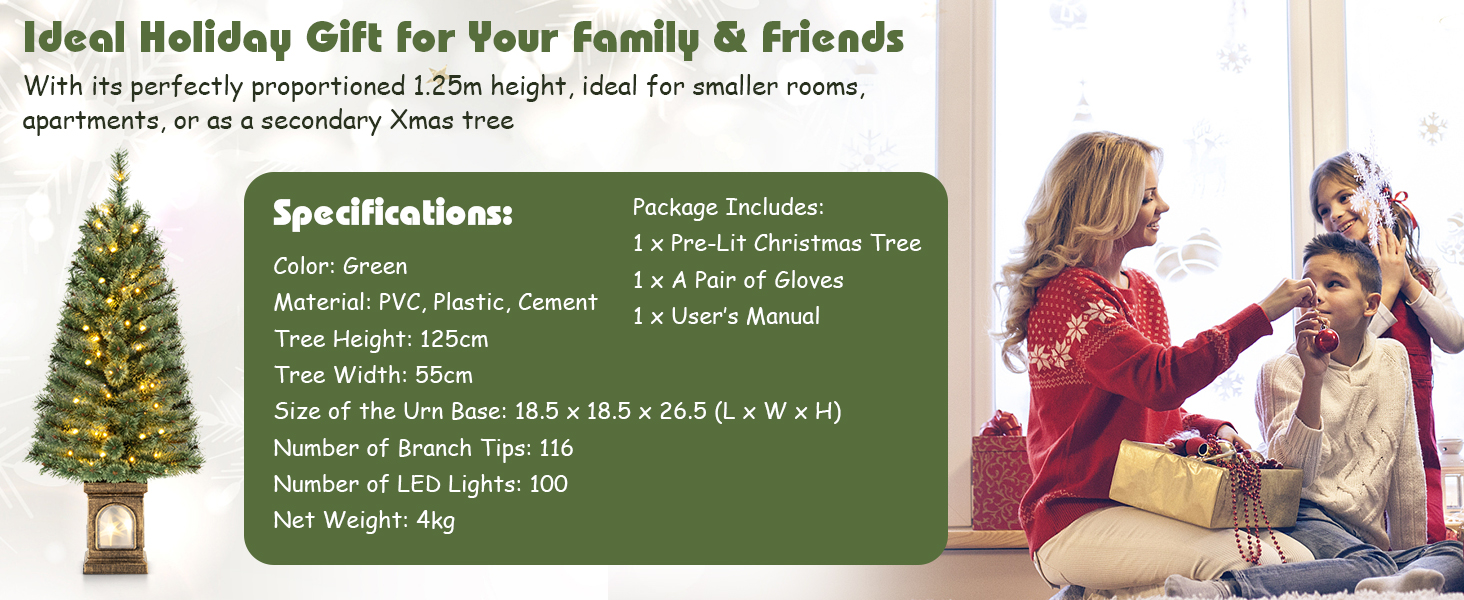 125CM Christmas Tree with Pine Needles