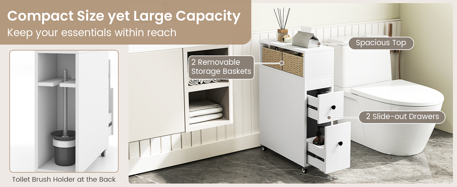 Slim Cabinet Cart