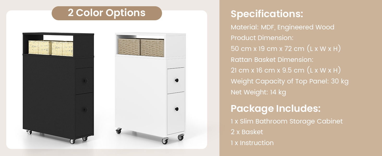 Slim Cabinet Cart