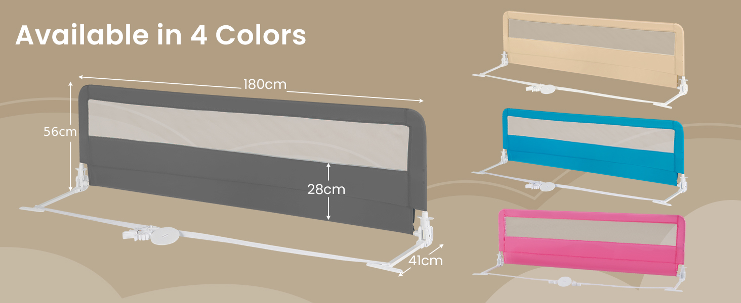 180CM Foldable Baby Bed Rail Guard