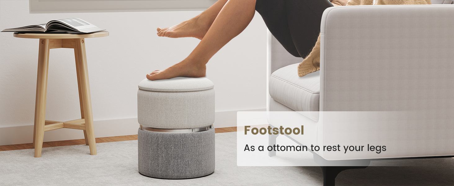 Velvet Storage Ottoman Set of 2 with Gold Stainless Steel Hoop