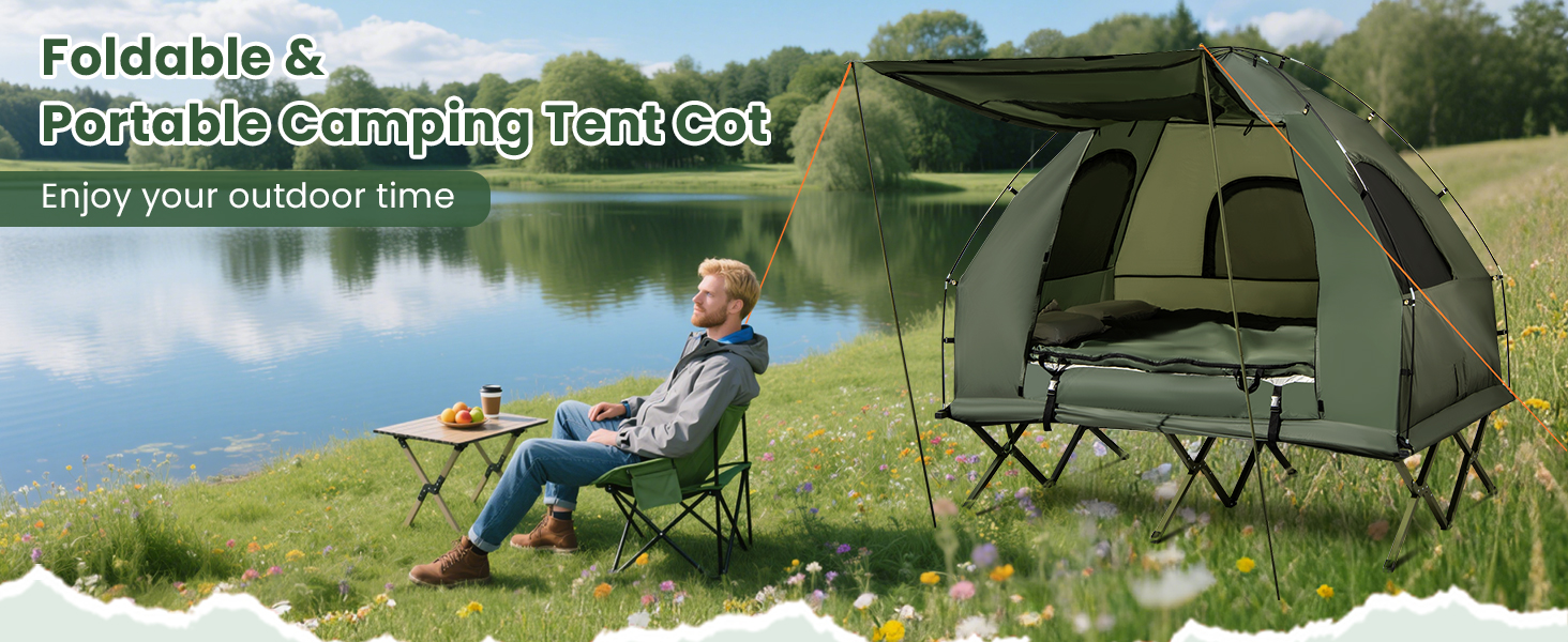 2-Person Camping Tent Cot