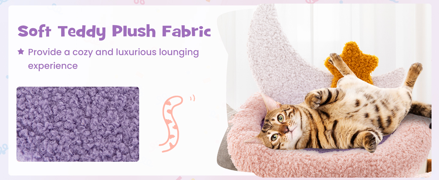 Multi-level Cute Cat Tree with Sisal Covered Scratching Posts and Condo