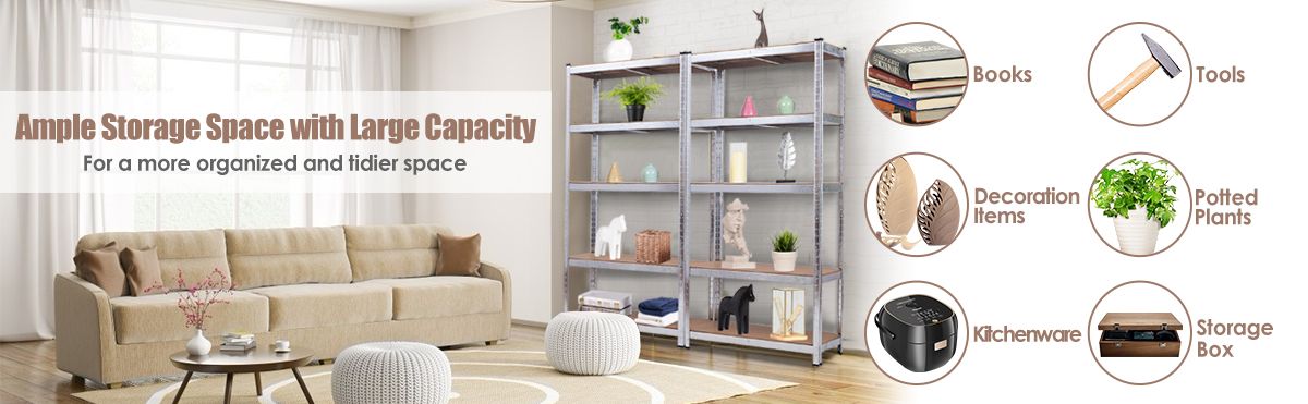 5_Tier_Storage_Rack_with_Boltless_Shelving_and_Adjustable_Shelves