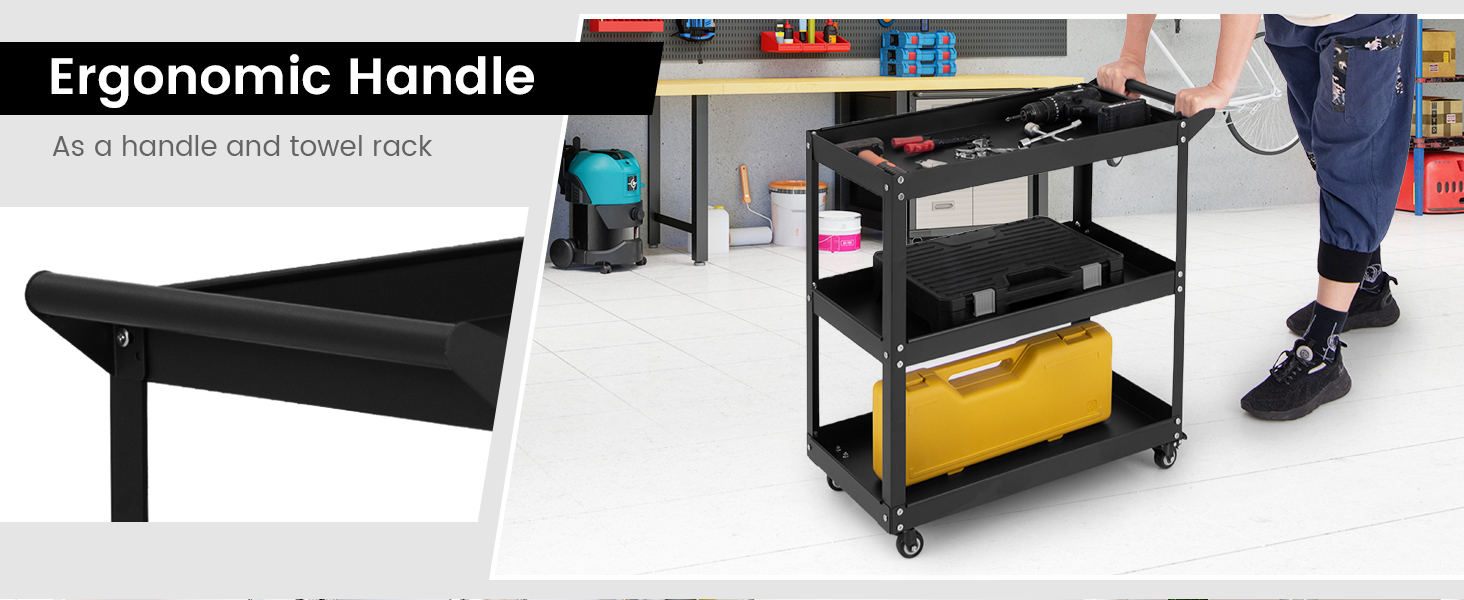 3-Tier Rolling Tool Cart