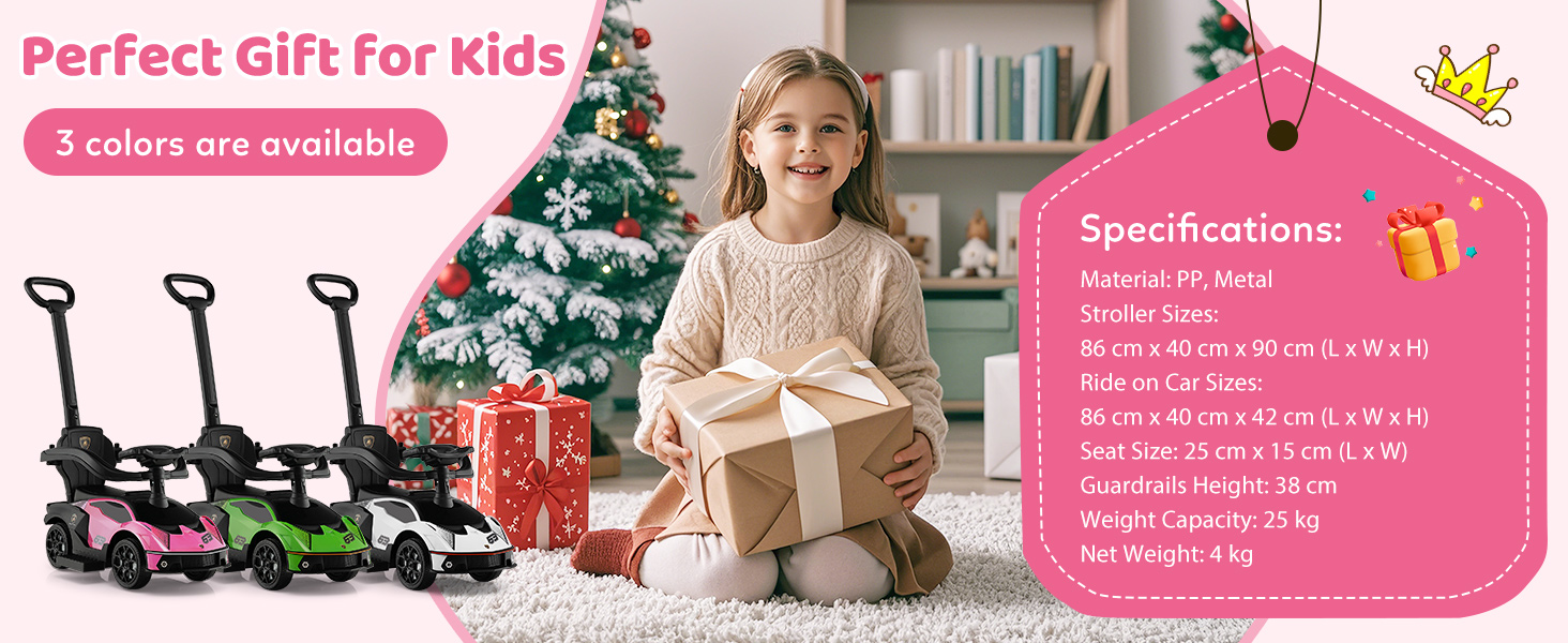 Kids Licensed Lamborghini Ride on Car with Push Handle