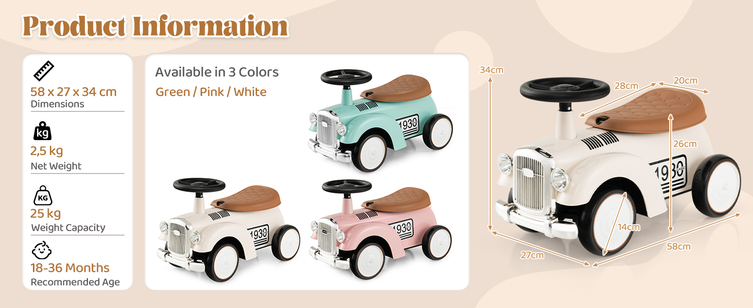 Ride on toy car