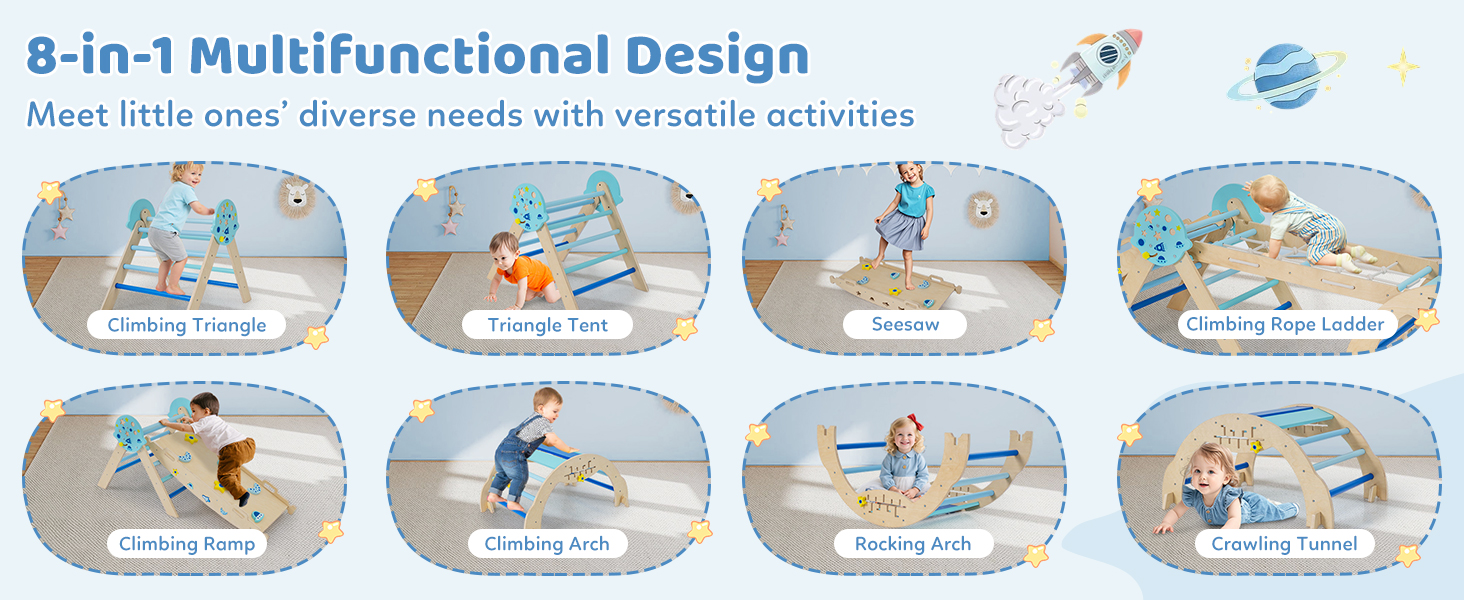 8-in-1 toddler climbing set