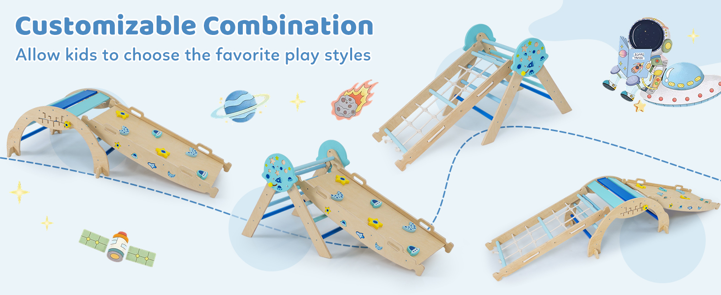 8-in-1 toddler climbing set