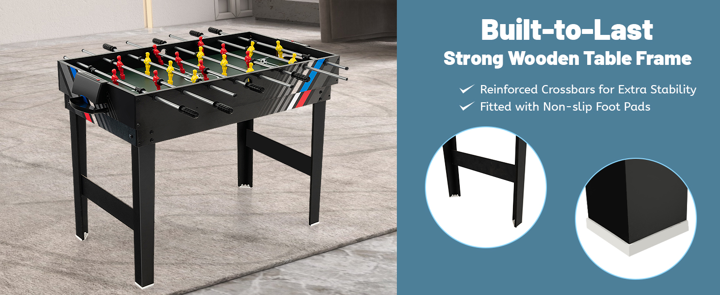 125CM 4-in-1 Multi Games Table with Accessories for Home Play Room